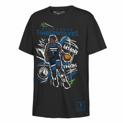 Anthony Edwards Minnesota Timberwolves Outerstuff Youth Chalked Up Player Name & Number T-Shirt - Black sale