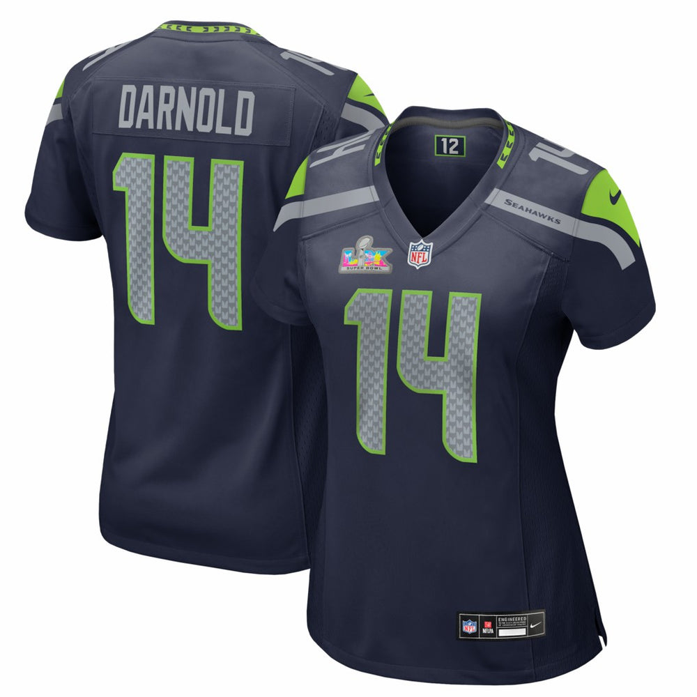NFL Seattle Seahawks Sam Darnold  Women's Super Bowl LX Patch Game Jersey