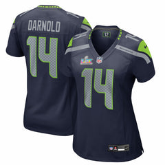 NFL Seattle Seahawks Sam Darnold  Women's Super Bowl LX Patch Game Jersey