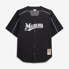Miguel Cabrera Miami Marlins Big & Tall Cooperstown Mesh Batting Practice Jersey - Black | Mitchell & Ness