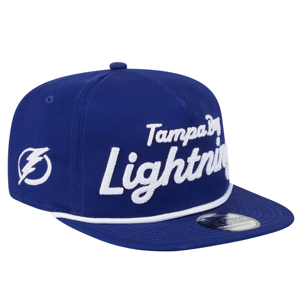Tampa Bay Lightning New Era Team Text Golfer Adjustable Hat
