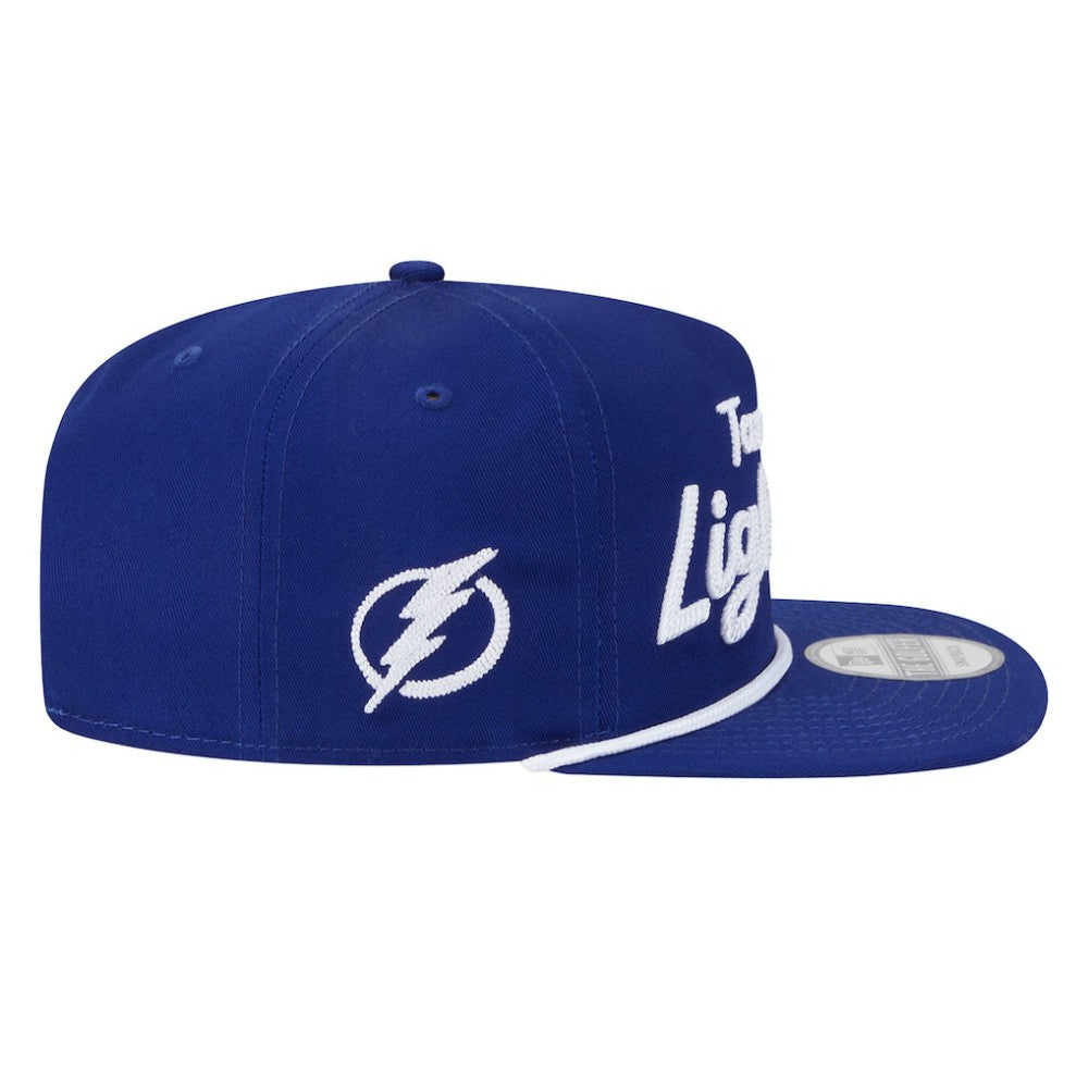 Tampa Bay Lightning New Era Team Text Golfer Adjustable Hat