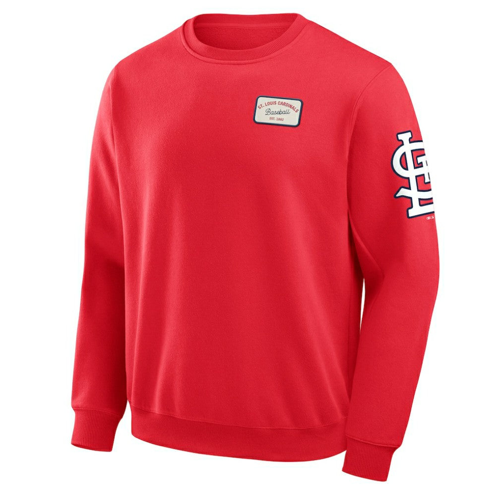 St. Louis Cardinals Darius Rucker Collection Washed Crew Neck Pullover Sweatshirt - Red