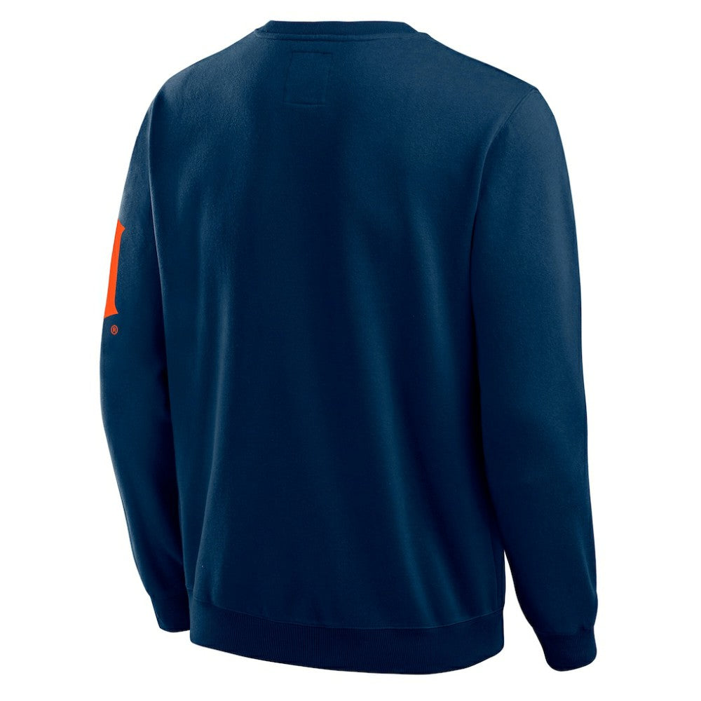 Detroit Tigers Darius Rucker Collection Washed Crew Neck Pullover Sweatshirt - Navy