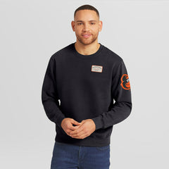 Baltimore Orioles Darius Rucker Collection Washed Crew Neck Pullover Sweatshirt - Black