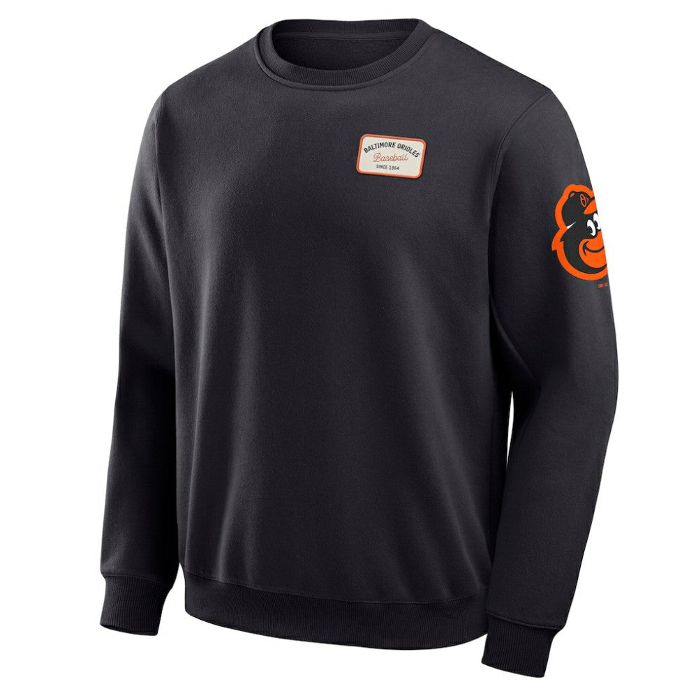 Baltimore Orioles Darius Rucker Collection Washed Crew Neck Pullover Sweatshirt - Black