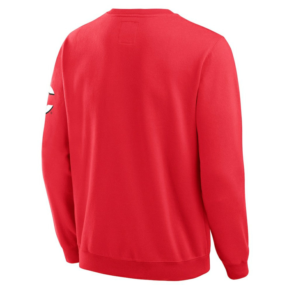 Cincinnati Reds Darius Rucker Collection Washed Crew Neck Pullover Sweatshirt - Red