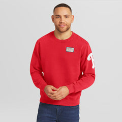 Philadelphia Phillies Darius Rucker Collection Washed Crew Neck Pullover Sweatshirt - Red