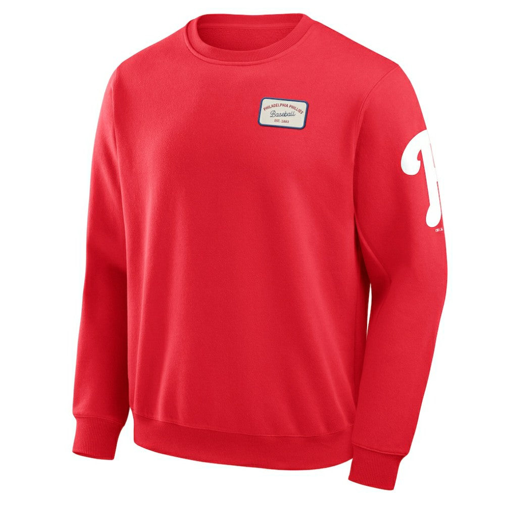 Philadelphia Phillies Darius Rucker Collection Washed Crew Neck Pullover Sweatshirt - Red