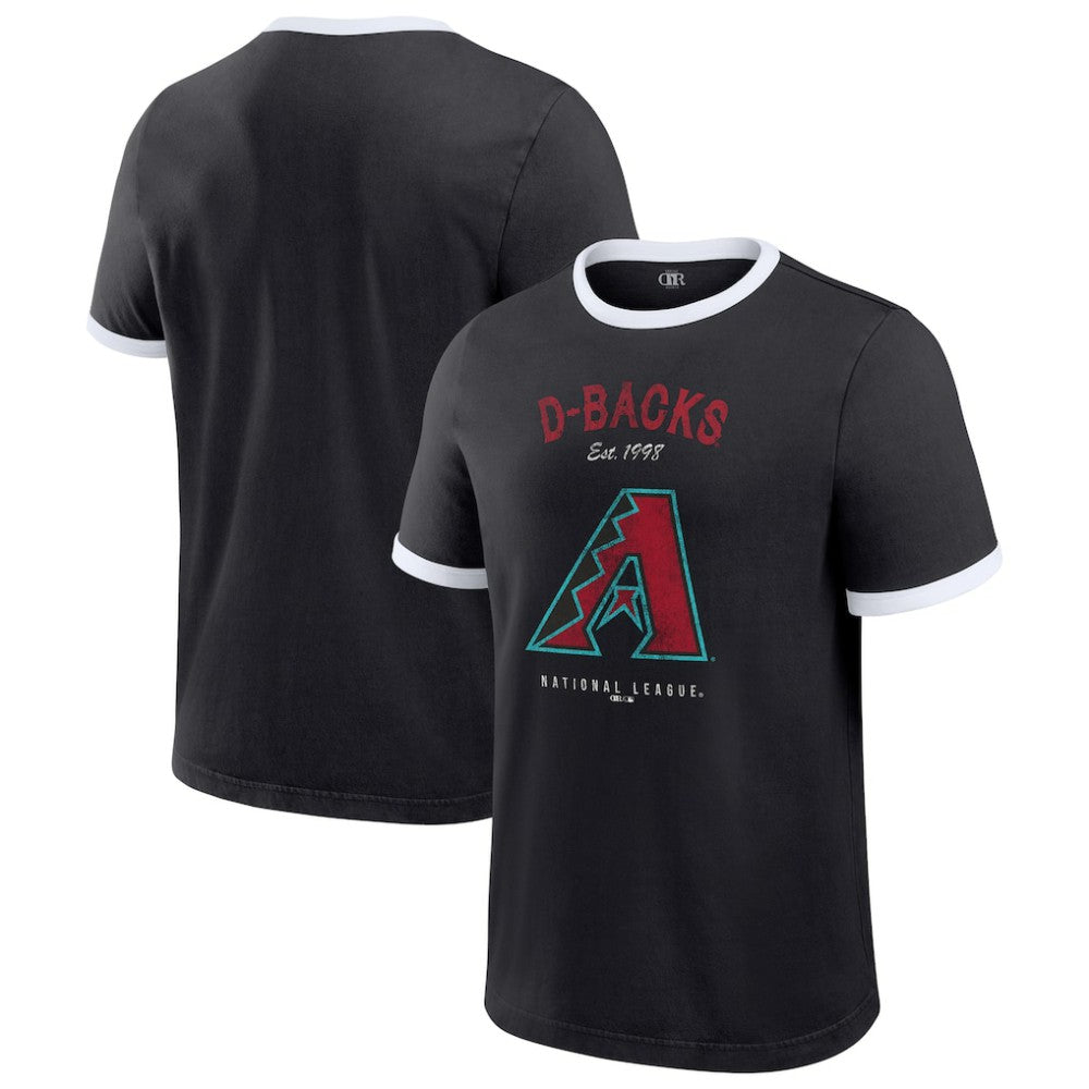 Arizona Diamondbacks Darius Rucker Collection Washed Ringer T-Shirt - Black