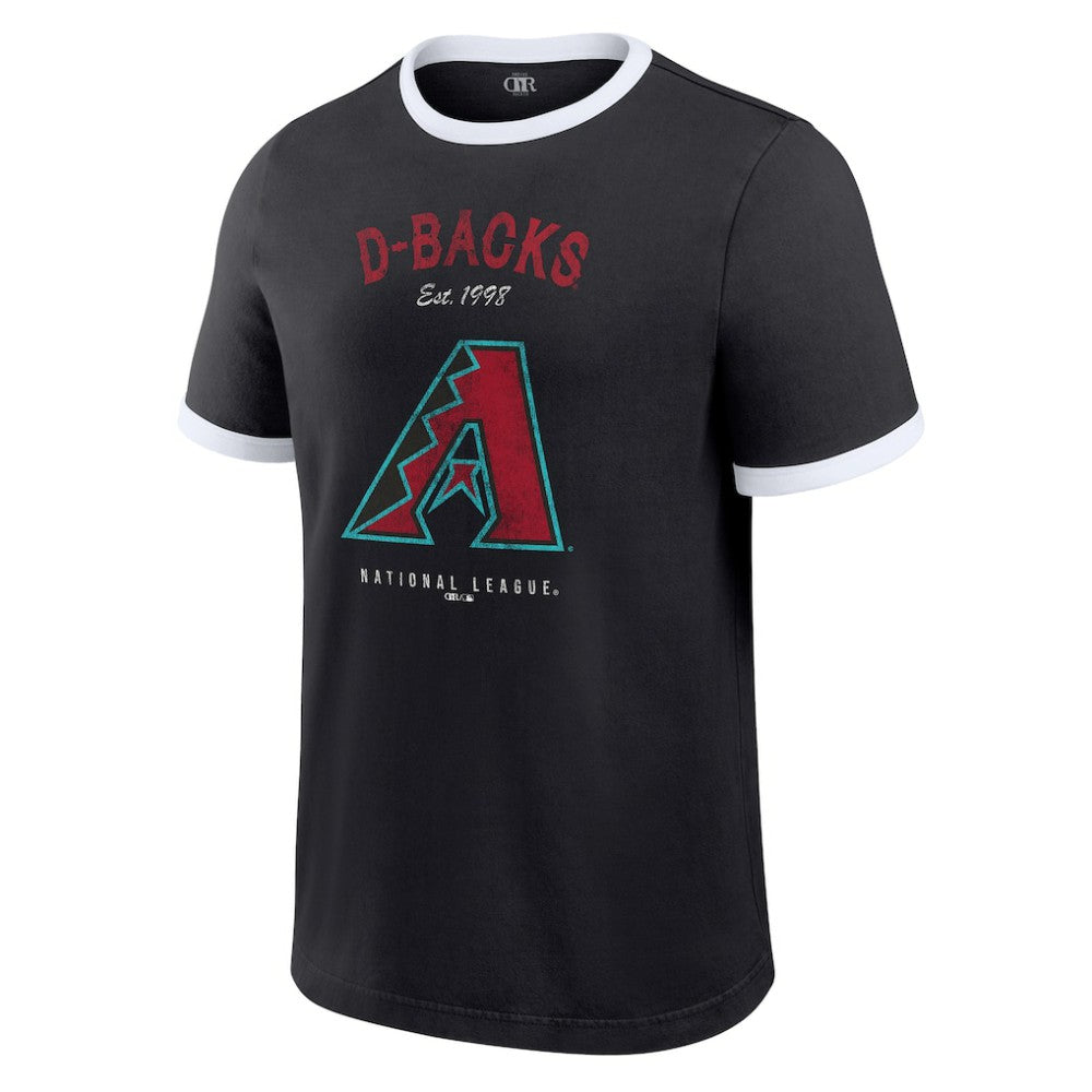 Arizona Diamondbacks Darius Rucker Collection Washed Ringer T-Shirt - Black