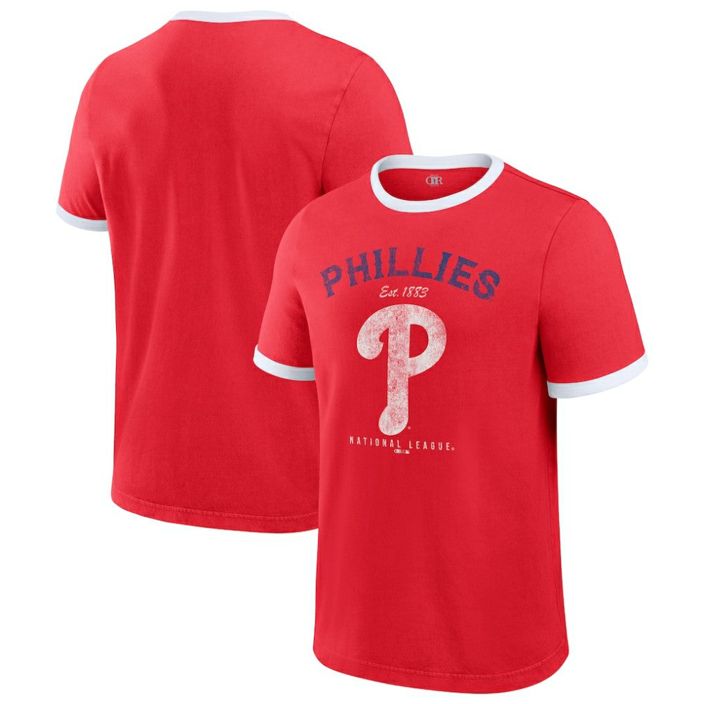 Philadelphia Phillies Darius Rucker Collection Washed Ringer T-Shirt - Red