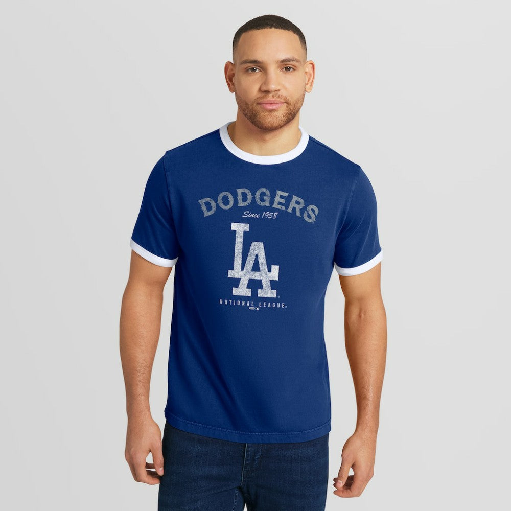 Los Angeles Dodgers Darius Rucker Collection Washed Ringer T-Shirt - Royal