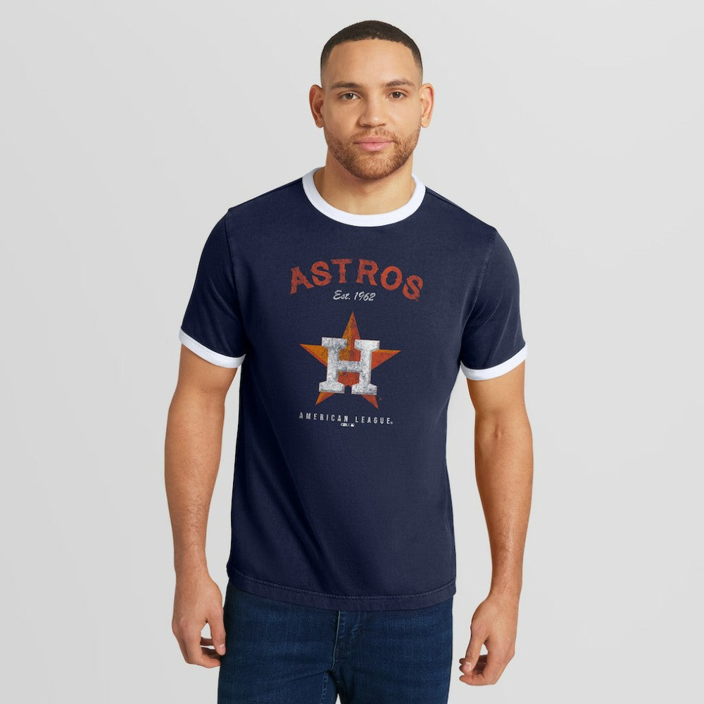 Houston Astros Darius Rucker Collection Washed Ringer T-Shirt - Navy