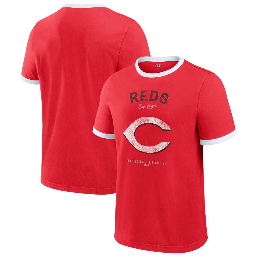 Cincinnati Reds Darius Rucker Collection Washed Ringer T-Shirt - Red