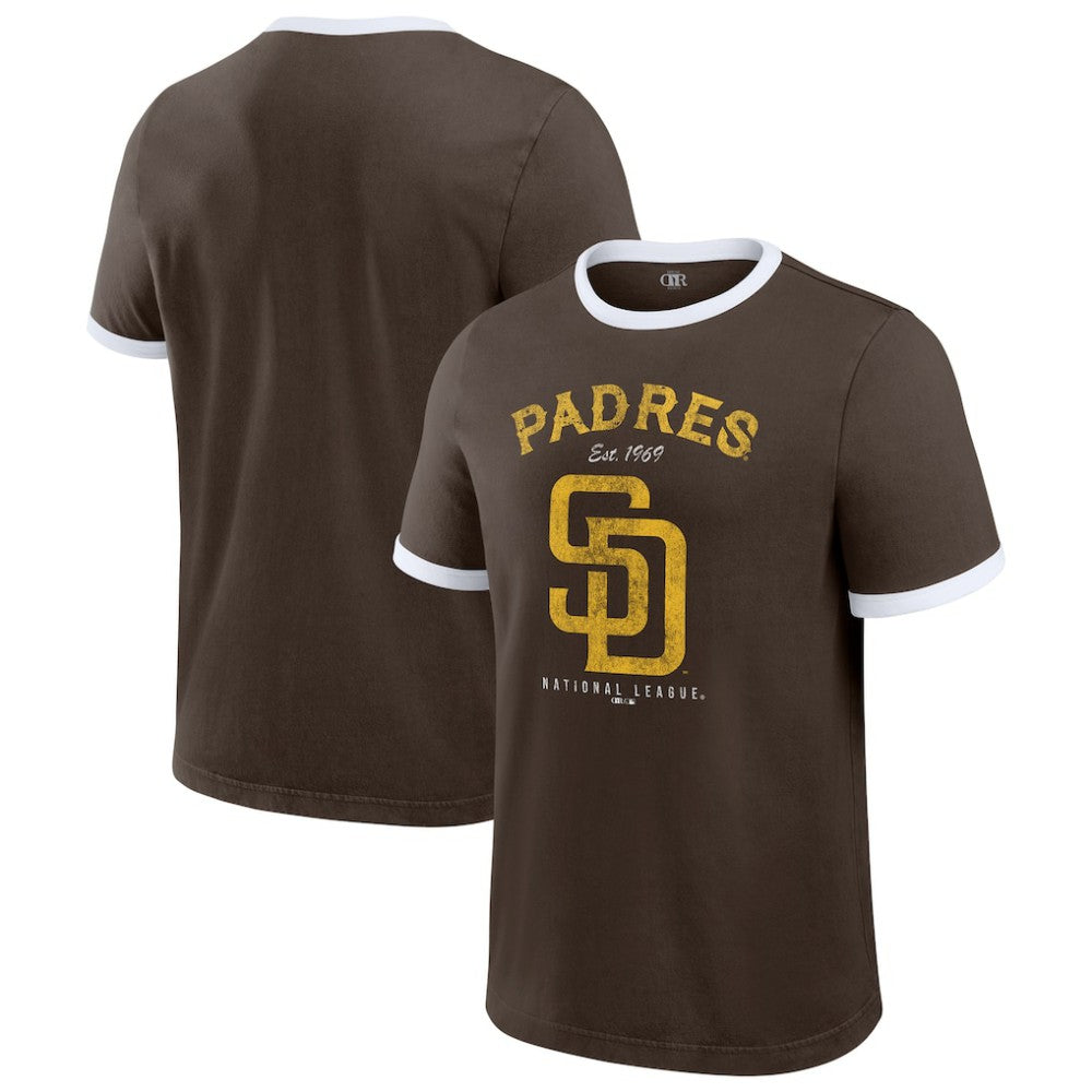 San Diego Padres Darius Rucker Collection Washed Ringer T-Shirt - Brown