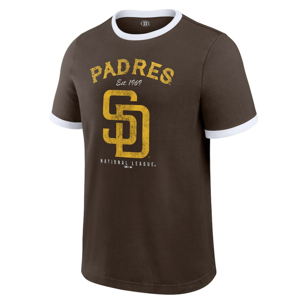 San Diego Padres Darius Rucker Collection Washed Ringer T-Shirt - Brown