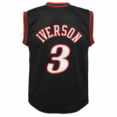 Allen Iverson Philadelphia 76ers Youth 2000-01 Swingman Road Jersey - Black | Mitchell & Ness on sale
