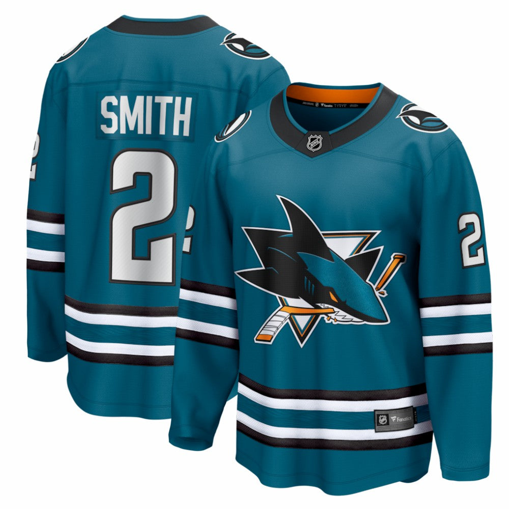 Will Smith San Jose Sharks Fanatics Home Breakaway Jersey
