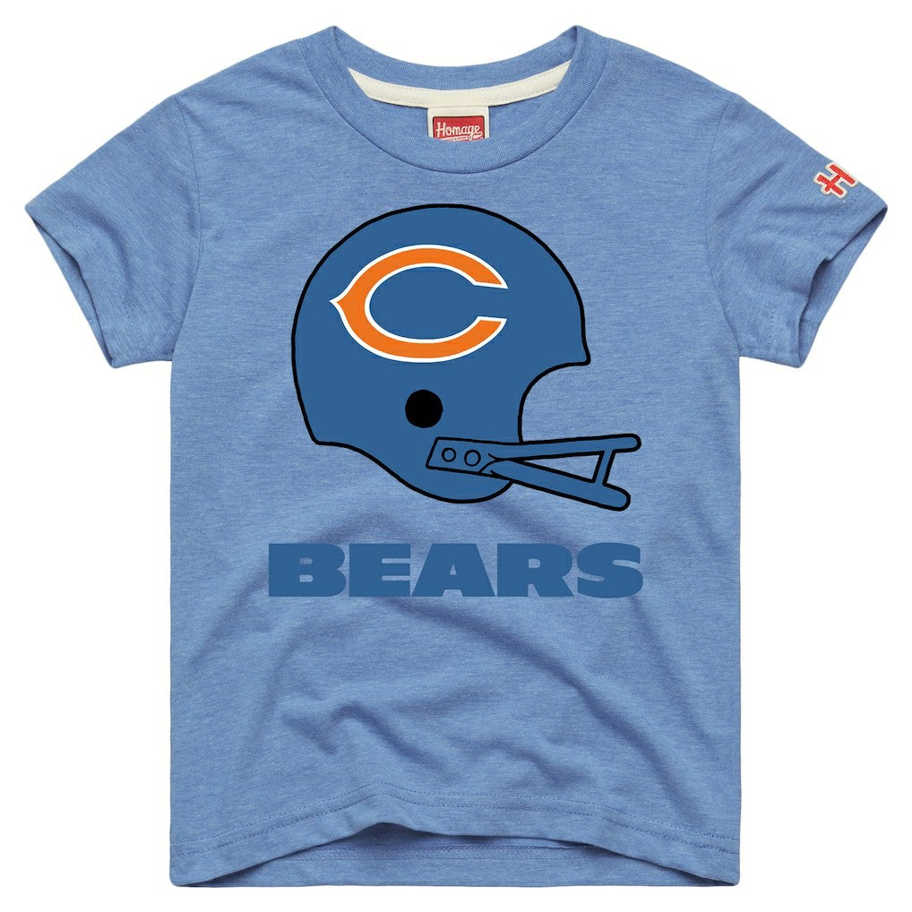 NFL Chicago Bears Homage Youth Big Helmet Tri-Blend T-Shirt
