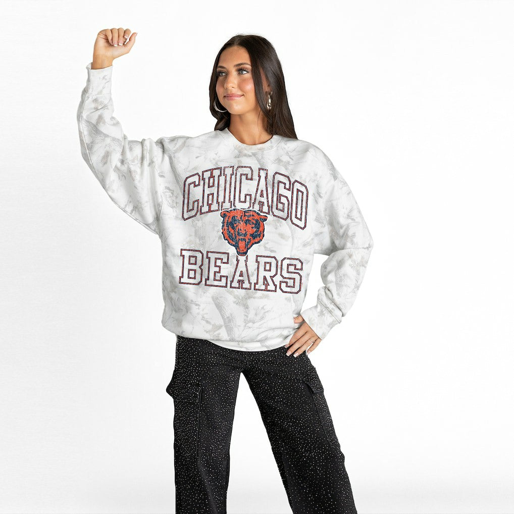 NFL Chicago Bears Gameday Couture Women's Whiteout Oversized Premium Fleece Sweatshirt