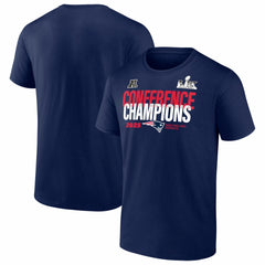NFL New England Patriots 2025 AFC Champions Big & Tall Right Side Draw T-Shirt