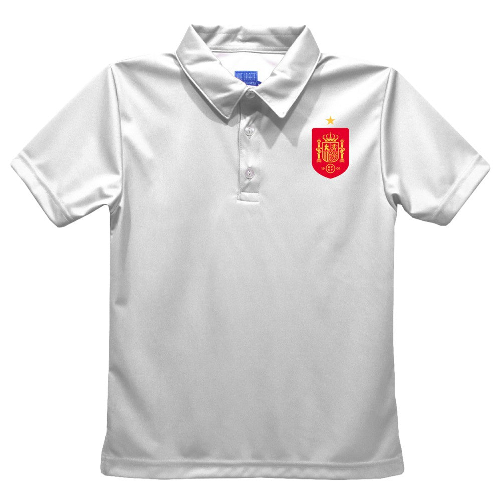 Spain National Team Vive La Fete Youth Solid Polo / Soccer Discount