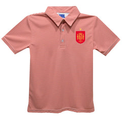Spain National Team Vive La Fete Youth Pencil Stripe Polo / Soccer Hot sale