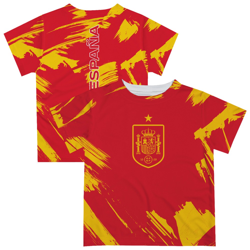 Spain National Team Vive La Fete Youth Paint Brush T-Shirt / Soccer For sale