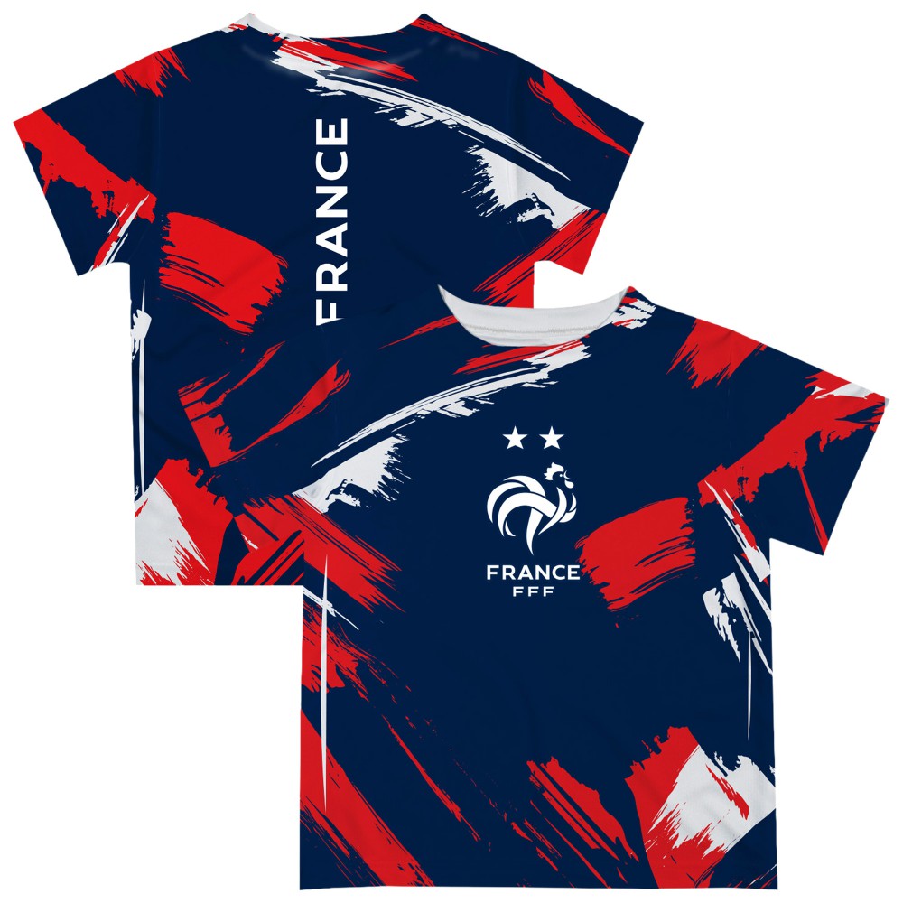 France National Team Vive La Fete Youth Paint Brush T-Shirt / Soccer Online