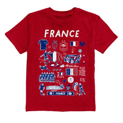 France National Team Vive La Fete Youth Impressions Artwork T-Shirt / Soccer New