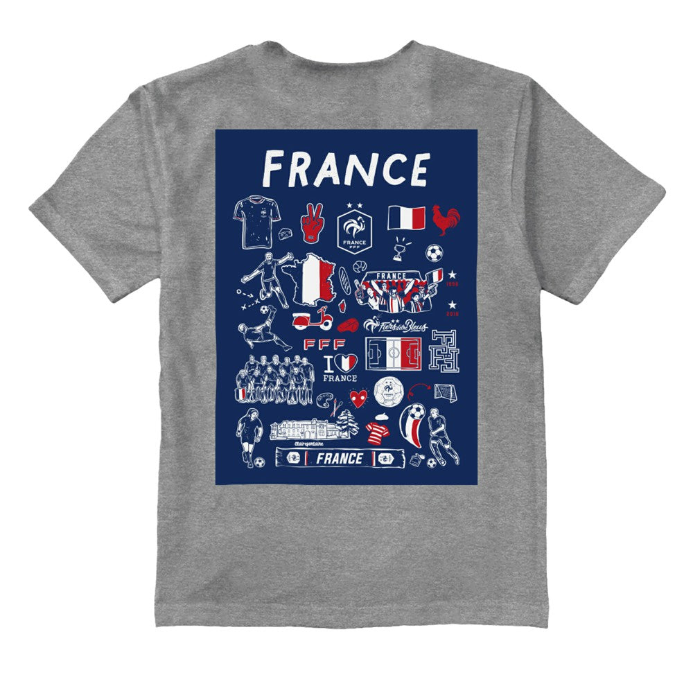 France National Team Vive La Fete Youth Impressions Artwork T-Shirt / Soccer On sale