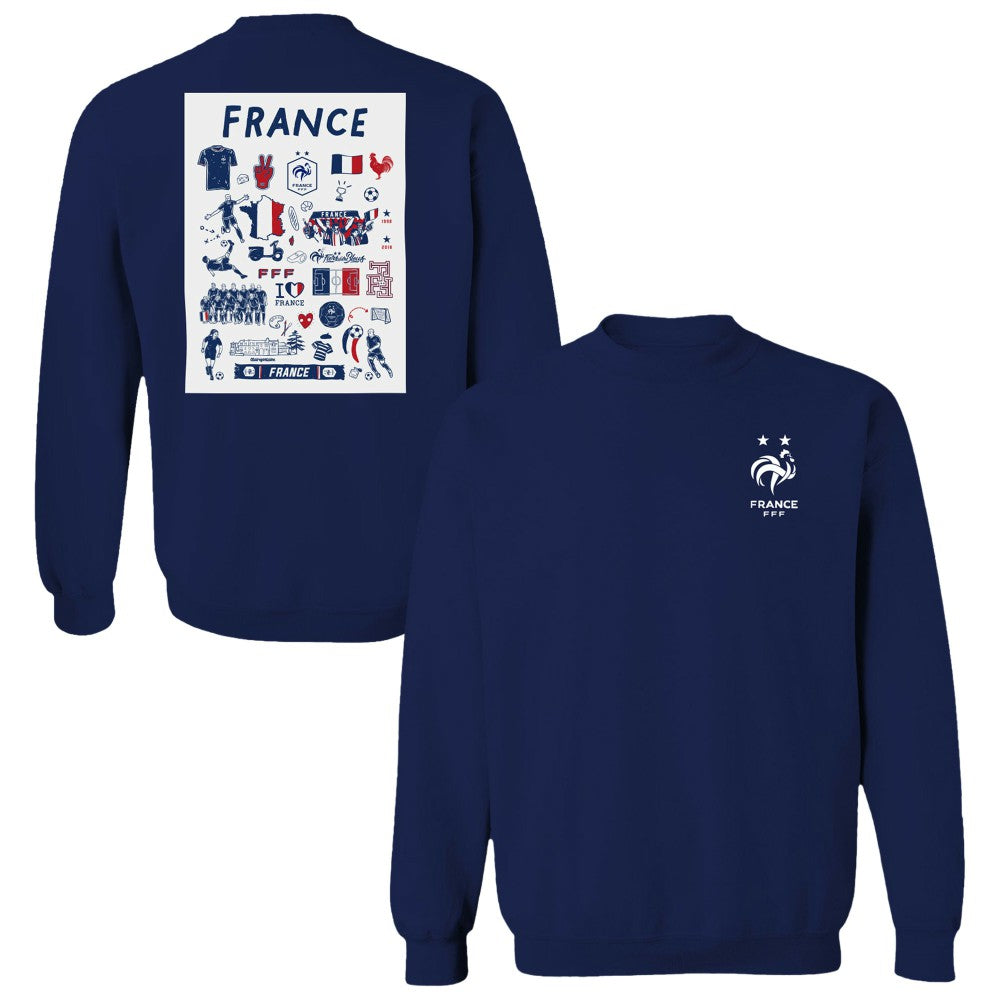 France National Team Vive La Fete Women's Impressions Artwork Sweatshirt / Soccer Hot sale