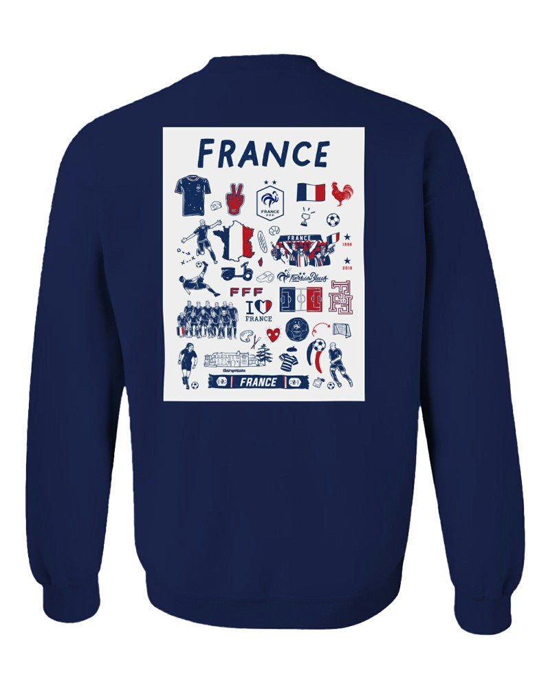 France National Team Vive La Fete Women's Impressions Artwork Sweatshirt / Soccer Hot sale