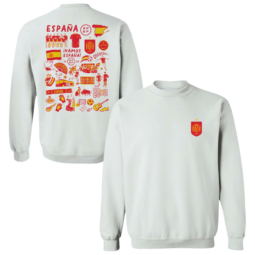 Spain National Team Vive La Fete Women's Impressions Artwork Sweatshirt / Soccer New