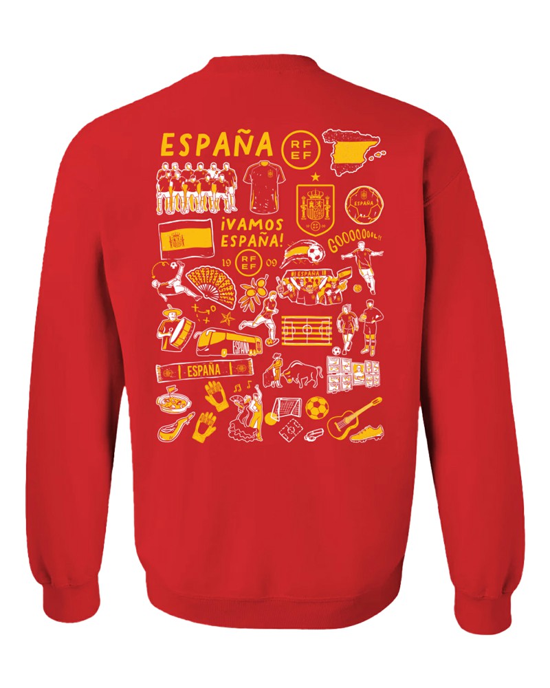 Spain National Team Vive La Fete Women's Impressions Artwork Sweatshirt / Soccer New