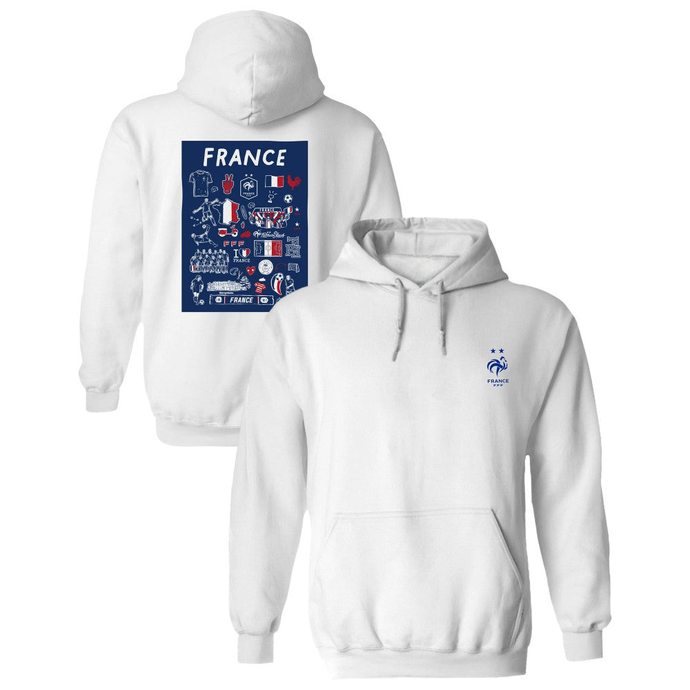 France National Team Vive La Fete Women's Impressions Artwork Hoodie / Soccer Sale