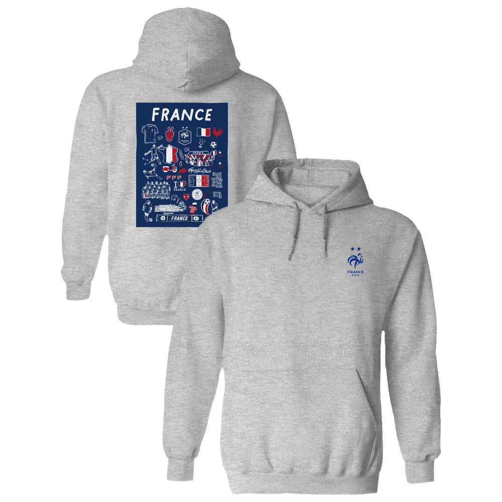 France National Team Vive La Fete Women's Impressions Artwork Hoodie / Soccer Discount
