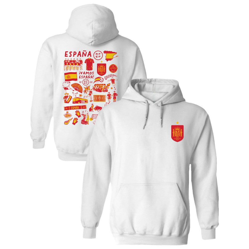 Spain National Team Vive La Fete Women's Impressions Artwork Hoodie / Soccer On sale