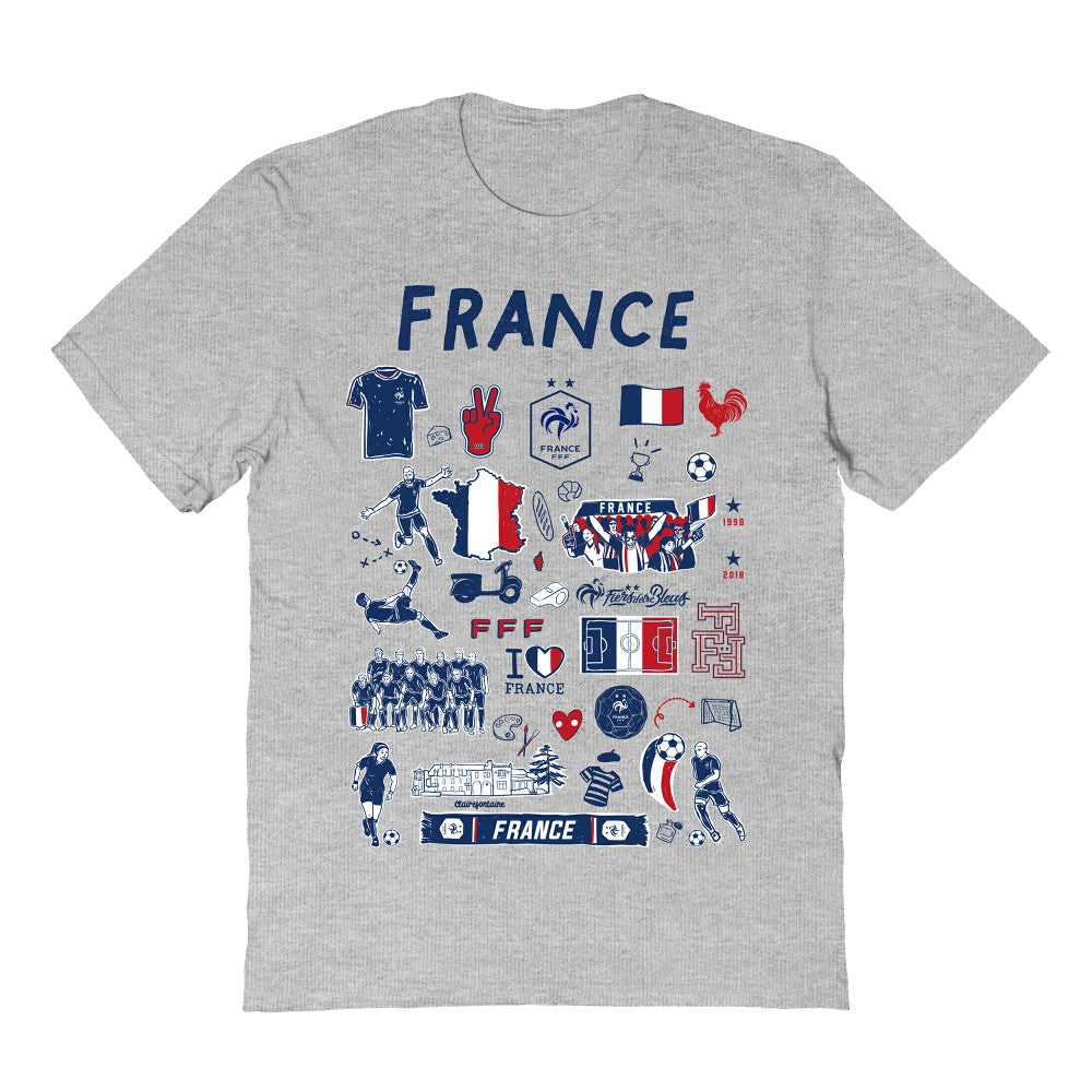 France National Team Vive La Fete Women's Impressions Artwork Fitted T-Shirt / Soccer For sale