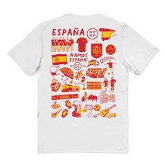 Spain National Team Vive La Fete Women's Impressions Artwork Fitted T-Shirt / Soccer Hot sale
