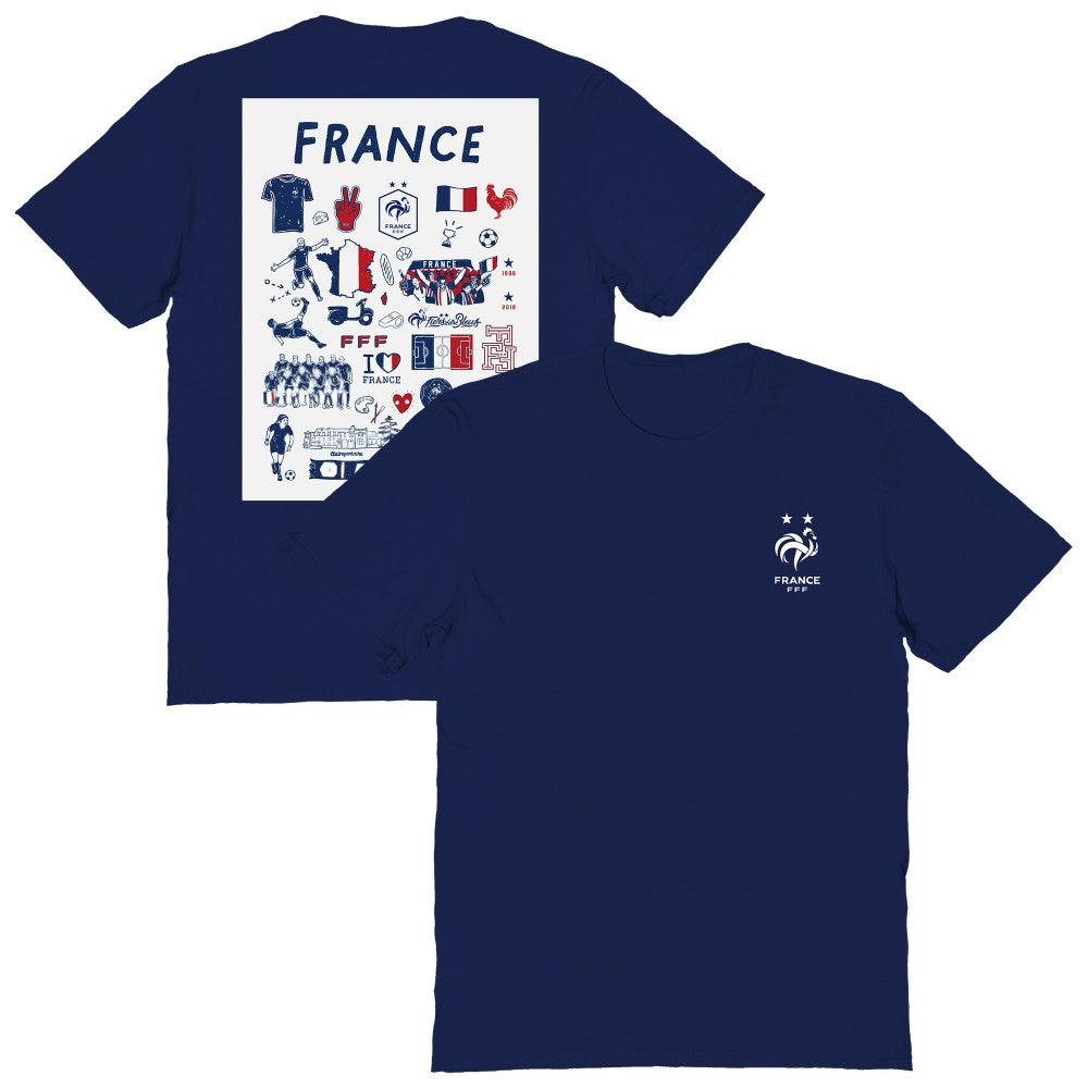 France National Team Vive La Fete Women's Impressions Artwork Fitted T-Shirt / Soccer New