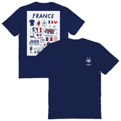 France National Team Vive La Fete Women's Impressions Artwork Fitted T-Shirt / Soccer New