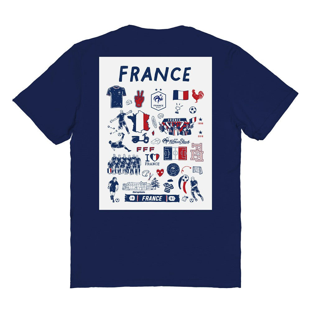 France National Team Vive La Fete Women's Impressions Artwork Fitted T-Shirt / Soccer New