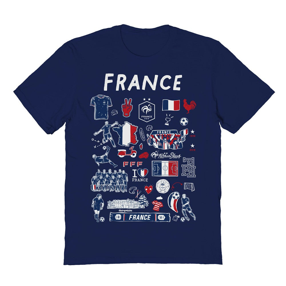 France National Team Vive La Fete Women's Impressions Artwork Fitted T-Shirt / Soccer On sale