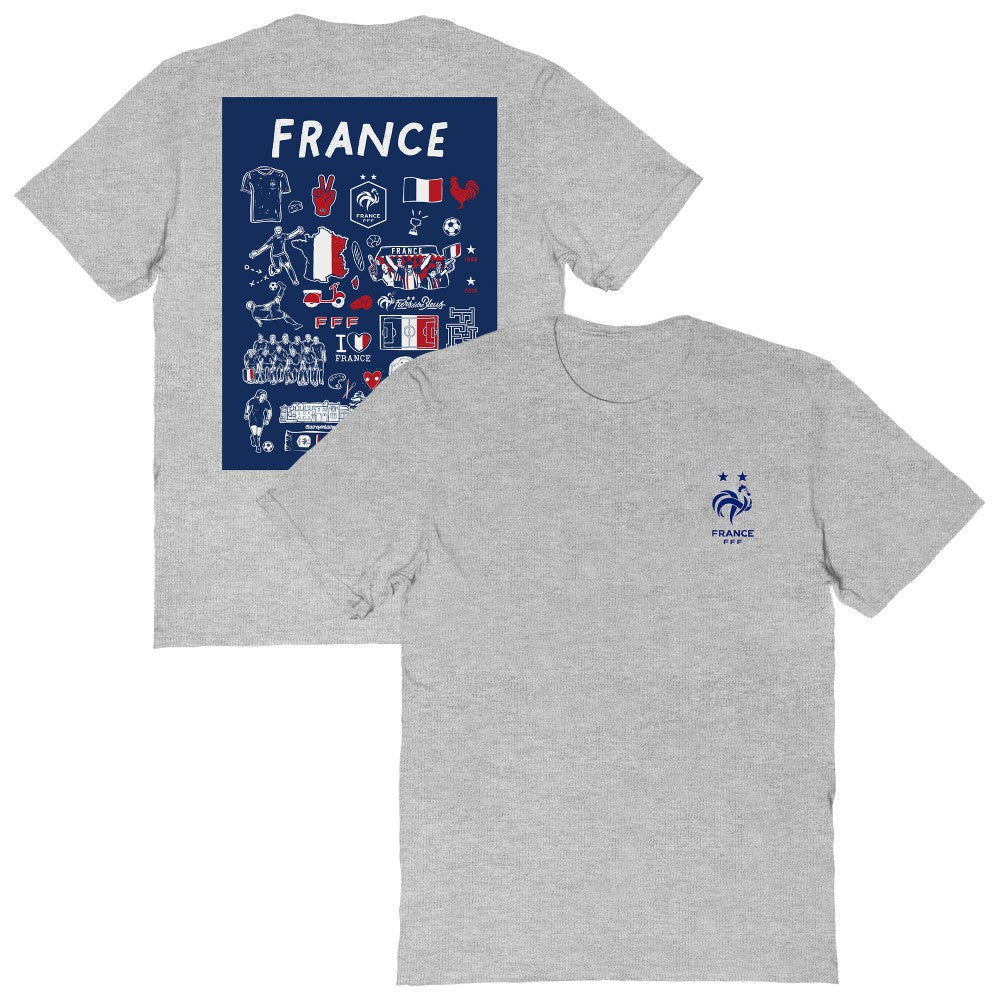France National Team Vive La Fete Women's Impressions Artwork Fitted T-Shirt / Soccer Online