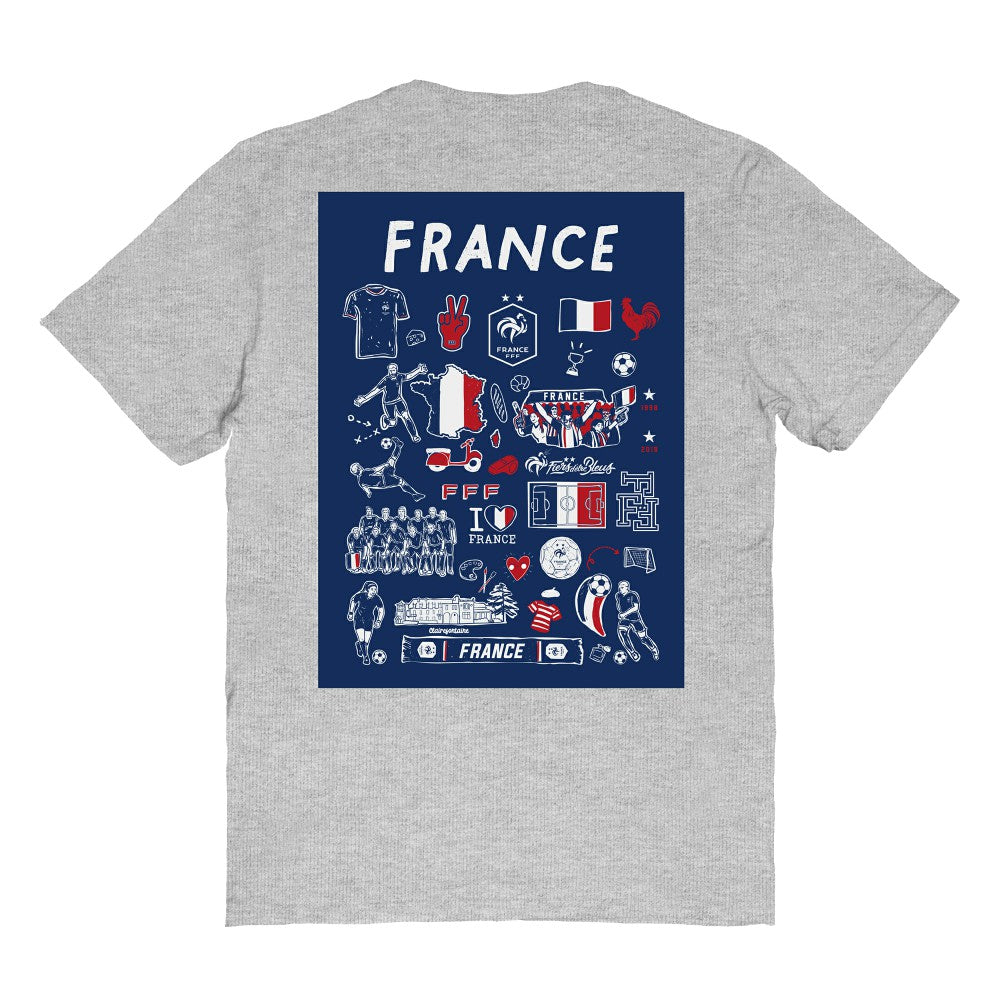 France National Team Vive La Fete Women's Impressions Artwork Fitted T-Shirt / Soccer Online