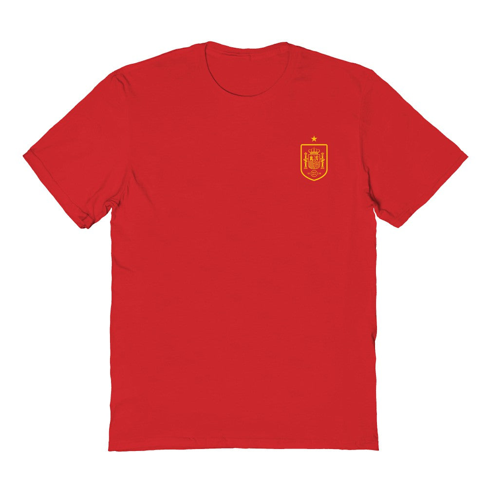 Spain National Team Vive La Fete Women's Impressions Artwork Fitted T-Shirt / Soccer Hot sale