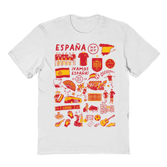 Spain National Team Vive La Fete Women's Impressions Artwork Fitted T-Shirt / Soccer Sale