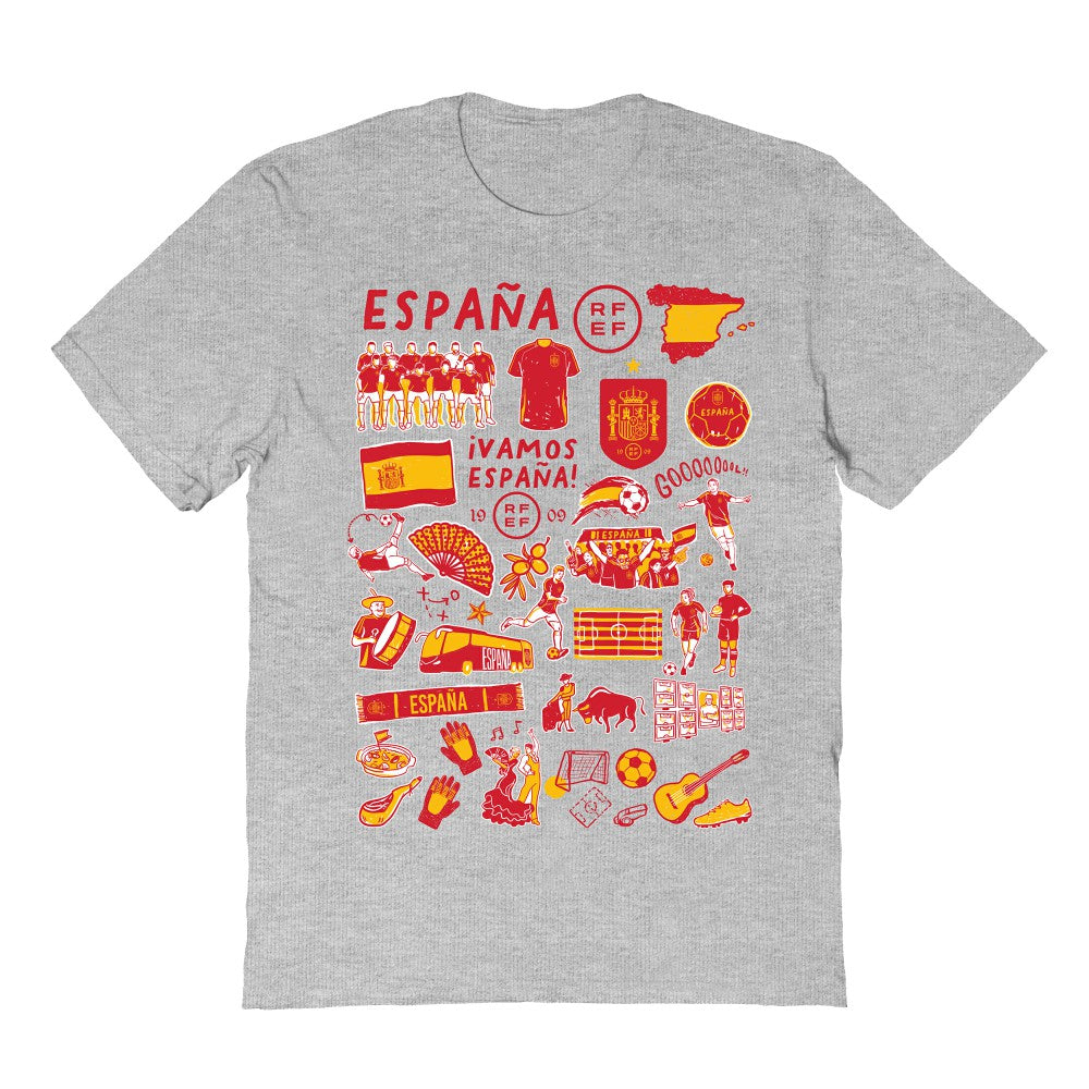 Spain National Team Vive La Fete Women's Impressions Artwork Fitted T-Shirt / Soccer For sale